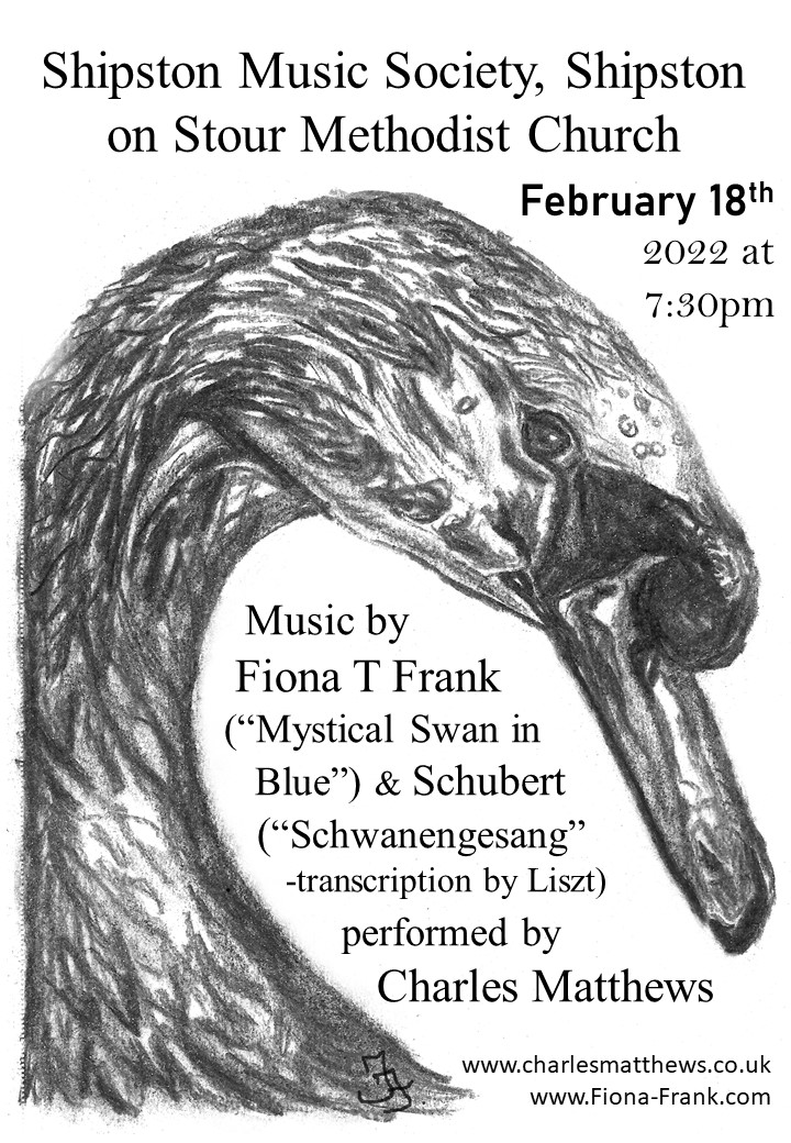 Poster for Mystical Swan in Blue for Shipston